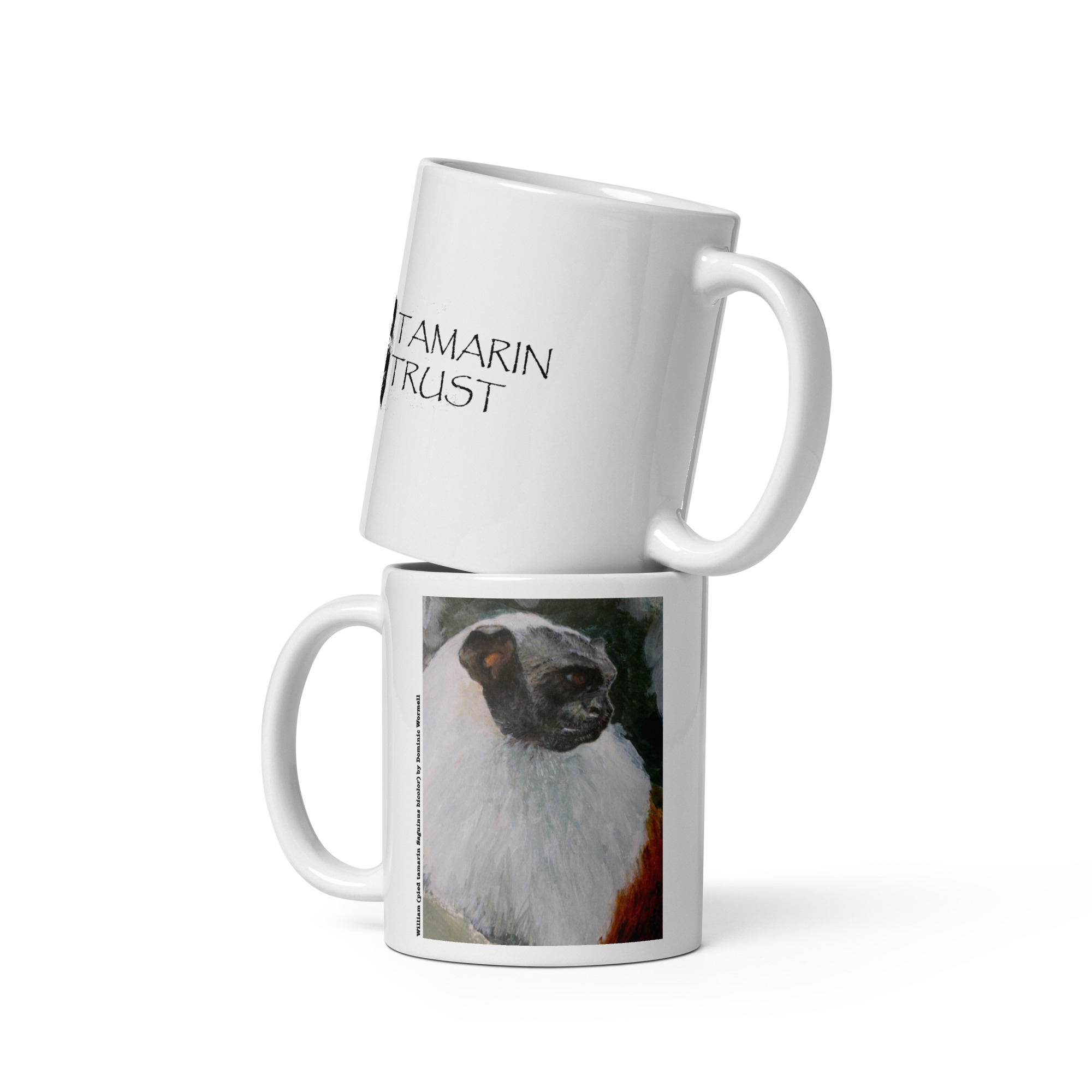 Mug with Pied Tamarin painting