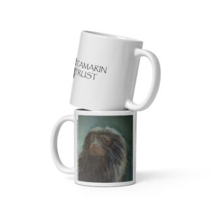 Mug with Black Lion Tamarin painting