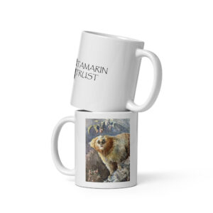 Mug with Buffy Headed Marmoset painting