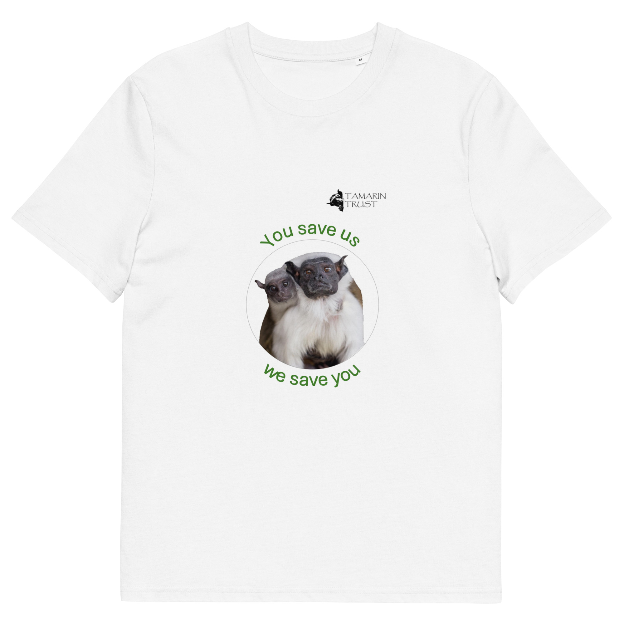 Unisex organic cotton t-shirt with slogan